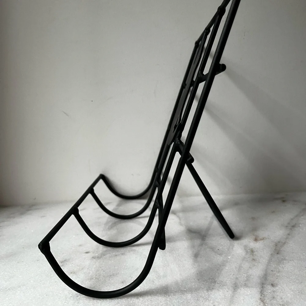 Black metal Cook Book Stand painting holder display with black cat…